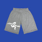 DOUBLE GREY RUNNIN MAN SHORTS