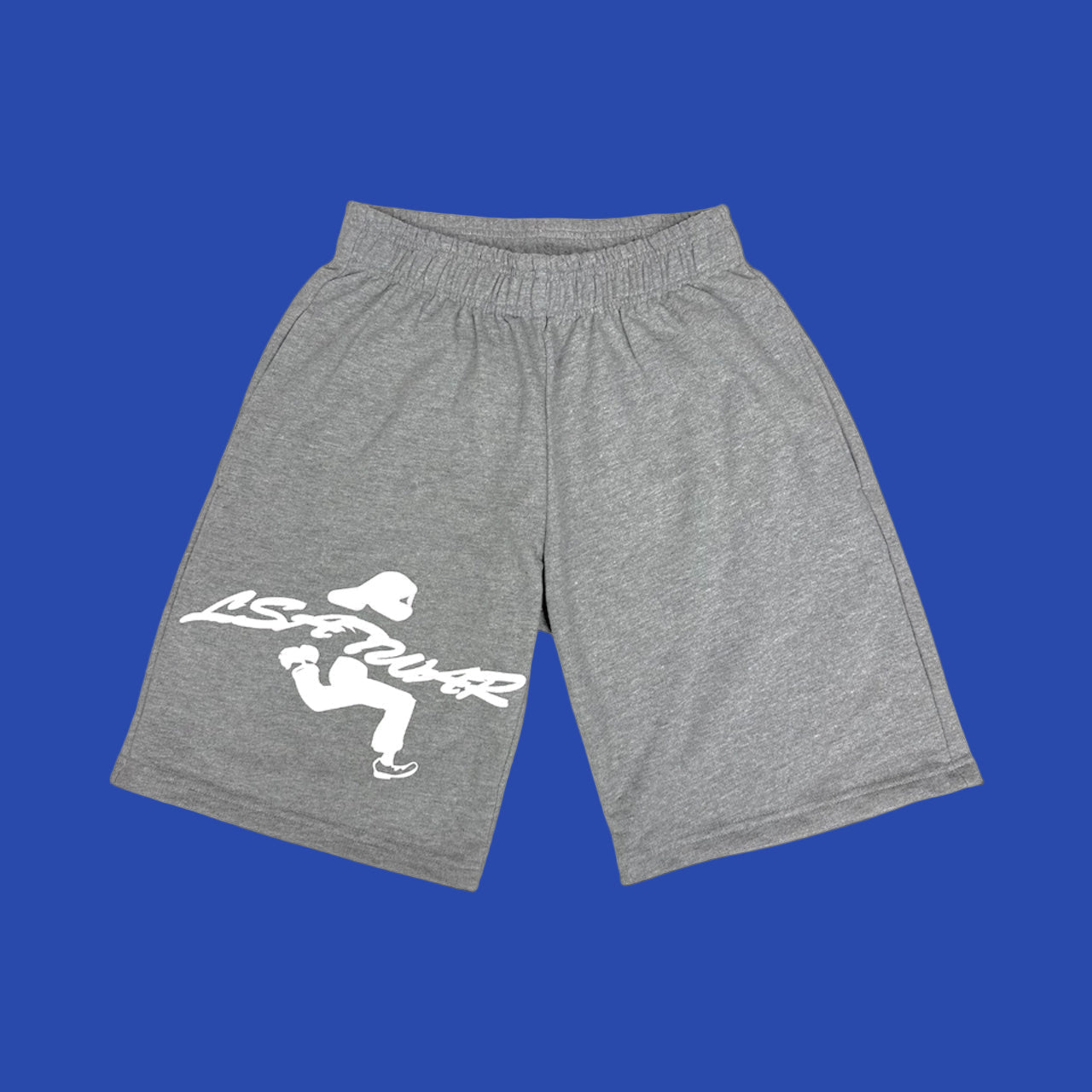 DOUBLE GREY RUNNIN MAN SHORTS